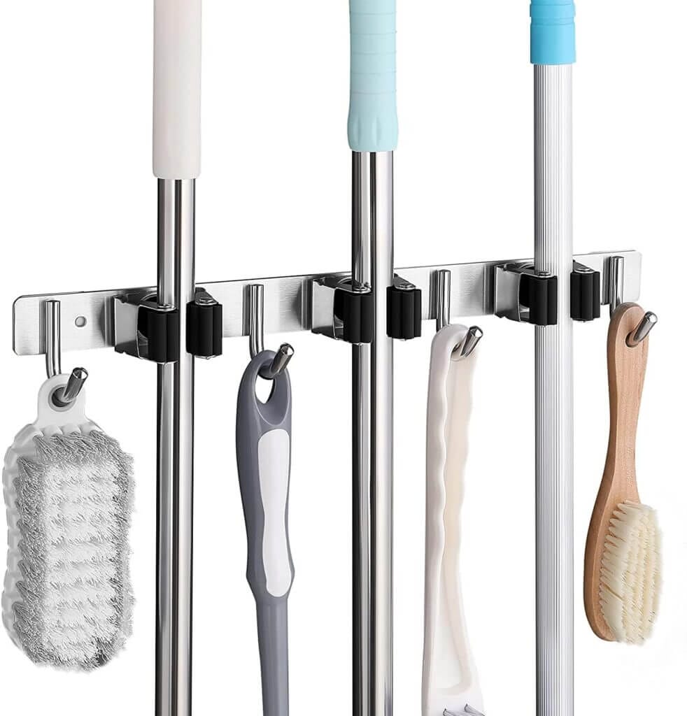 SHYOSUCCE Edelstahl Halter für Besen und Gartengeräte – 47% Rabatt
