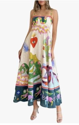 Sommerkleid Damen Maxikleid bunt