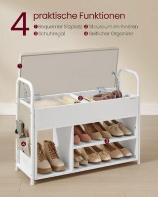 Dezentes Design in wolkenweiß und cappuccinobeige – ideal für Flur, Schlafzimmer oder Wohnzimmer.