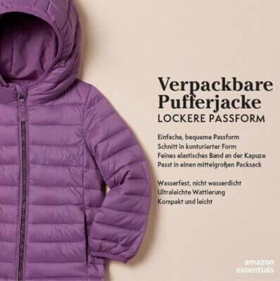Verpackbare Pufferjacke