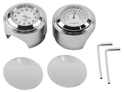 WODHMIEY Motorradlenker Uhr mit Temperatur 