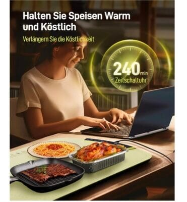 Warmhalteplatte im Einsatz