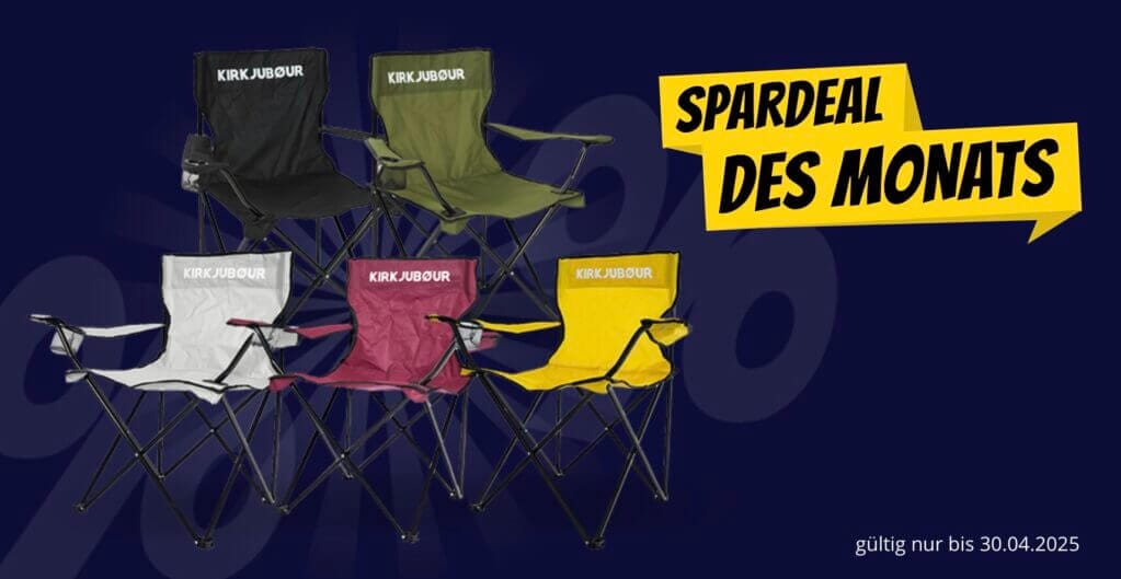 SportSpars Spardeal des Monats – JELEX Campingstühle für je nur 9,99 €
