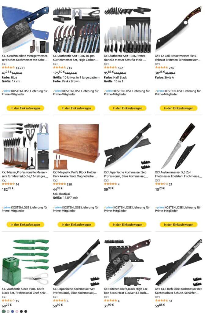 Mindestens 30% auf alle Messer und Messersets