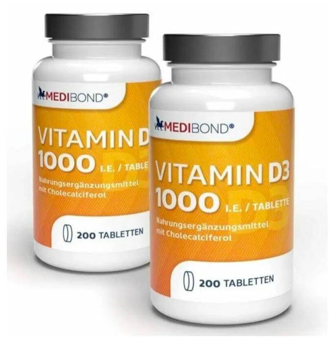 Vitamin D3 1000 IE Medibond 2 x 200 Tabletten – 50% Rabatt