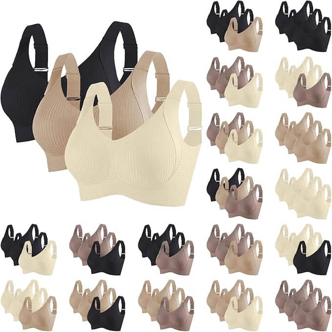 3er-Set nahtlose BHs ohne Bügel – 50% Rabatt
