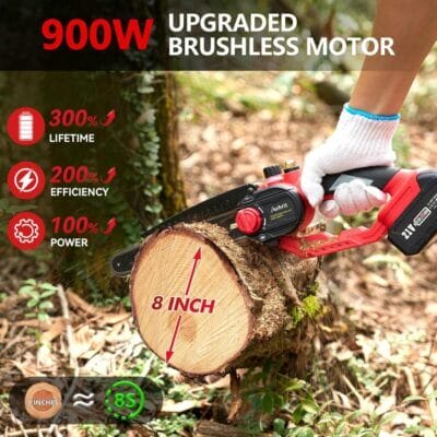 Mini Kettensäge mit Akku 