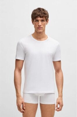 BOSS Herren T-Shirt Rn 3p Co T-Shirt in Weiß - 40% Rabatt 2 BOSS Herren T-Shirt Rn 3p Co T-Shirt in Weiß