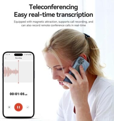 Integrierte ChatGPT-4o-Funktion für Transkription und Zusammenfassung.

