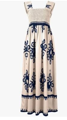 Damen Boho Maxikleid 
