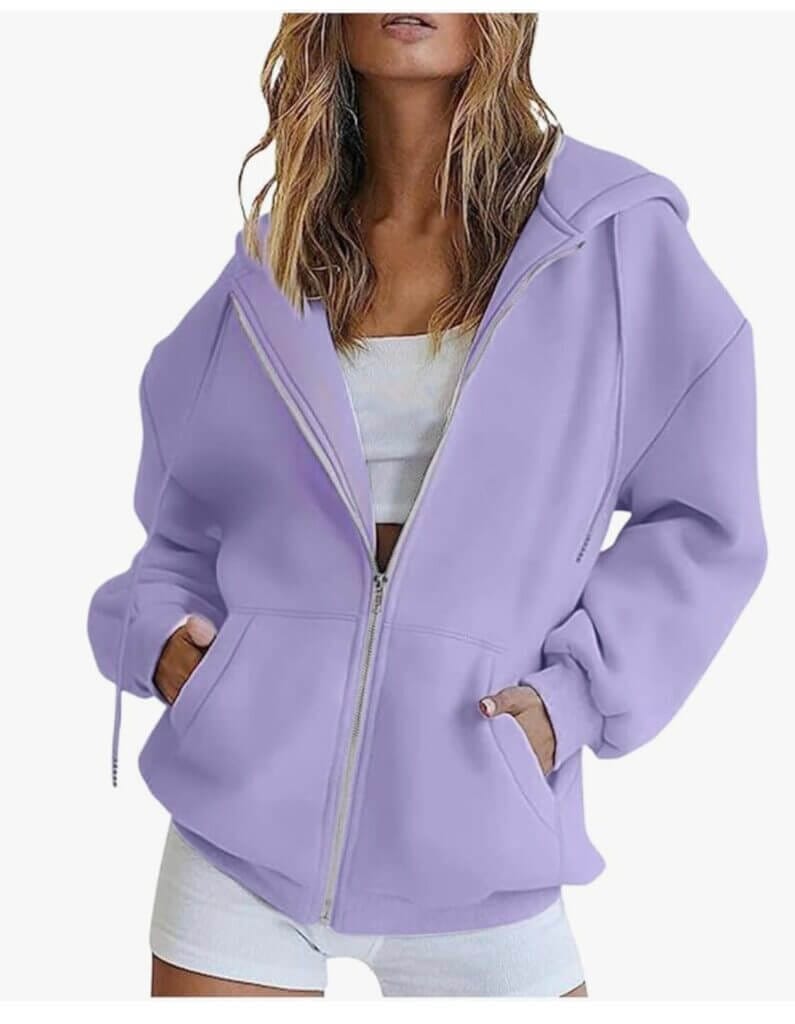 Damen Sweatjacke mit Kapuze – 50% Rabatt