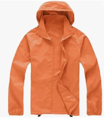 Damen Regenjacke wasserdicht orange