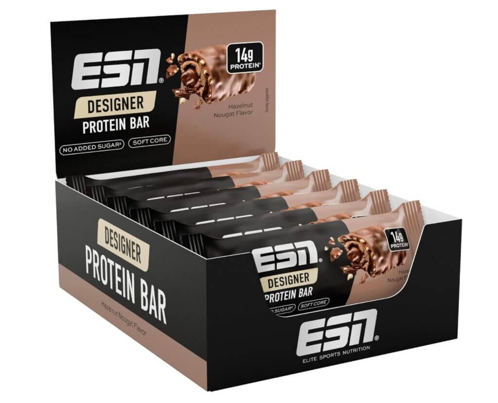 ESN Designer Bar Box Hazelnut Nougat (12 Proteinriegel) – 20% Rabatt