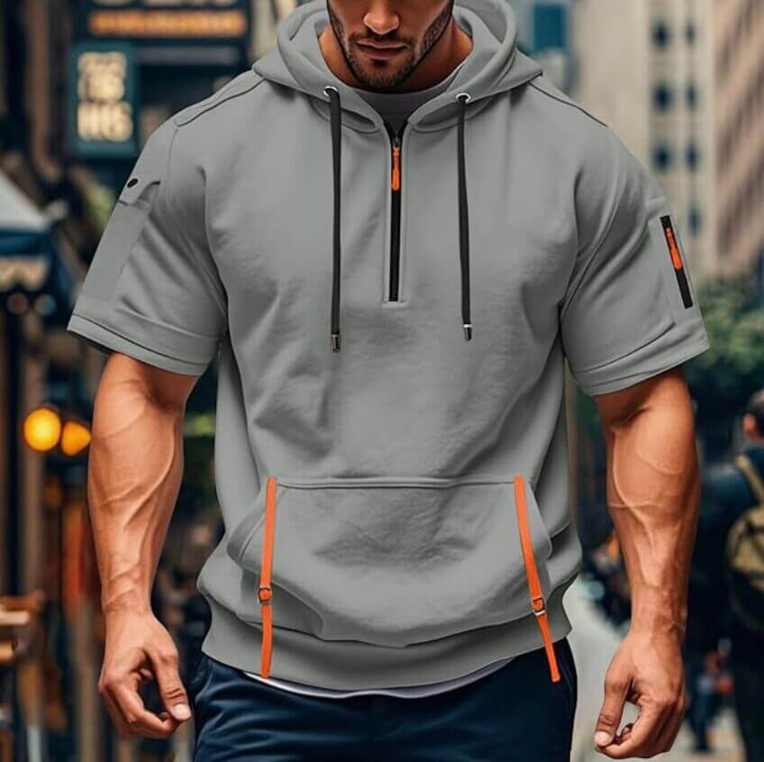 Herren-T-Shirt mit Kapuze – 50% Rabatt