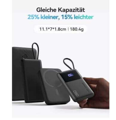 INIU 45W Power Bank Kapazität