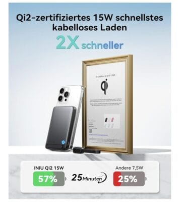 INIU Qi2-zertifizierte 45W Magnetische Powerbank