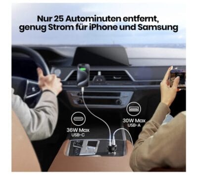 INIU zigarettenanzünder USB im Einsatz