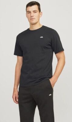 JJ REBEL Herren Jrebrebel Logo Tee Ss Crew Neck Noos