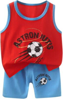 2-teiliges Set mit ärmellosem Top und Stretch-Shorts für Jungen.