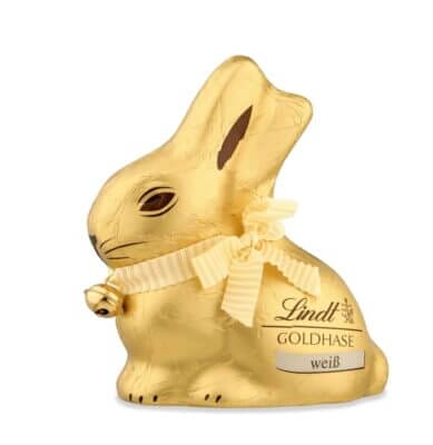 Lindt GOLDHASE weiß (4 Stück) - 25% Rabatt 4 Lindt Schokolade GOLDHASE weiß