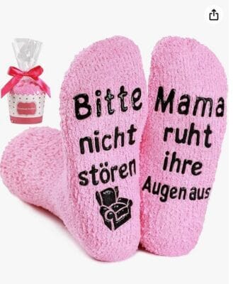 Muttertags Geschenk Socken mit Spruch