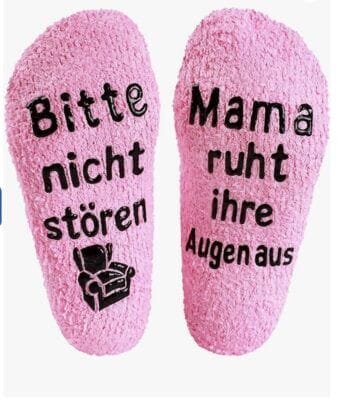 BISOUSOX Mama Socken mit Spruch Muttertagsgeschenk 