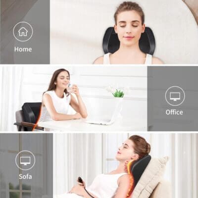 Nackenmassagegerät mit verschiedenen Anwendungsmöglichkeiten