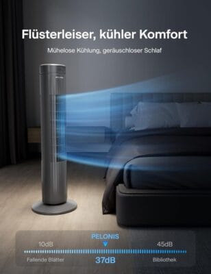 Platzsparendes Design mit flüsterleisem Betrieb für ungestörte Nächte.