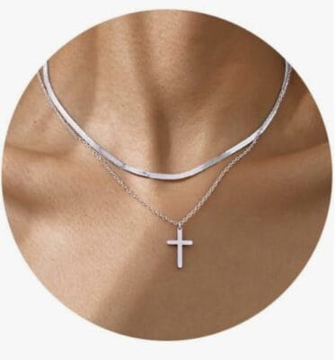 TempBeau Kreuz Kette fuer Damen