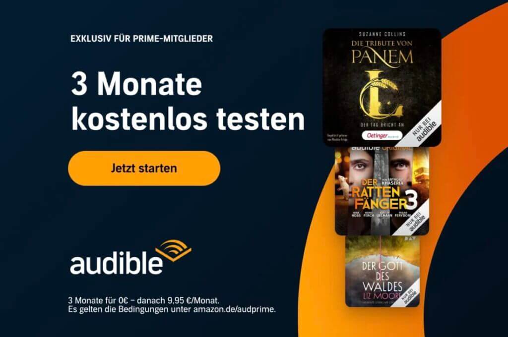 Genieße Audible 3 Monate für nur 0,99 €/ Monat