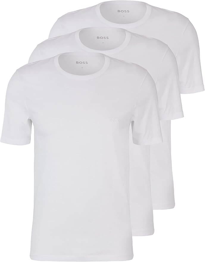 BOSS Herren T-Shirt Rn 3p Co T-Shirt in Weiß – 45% Rabatt