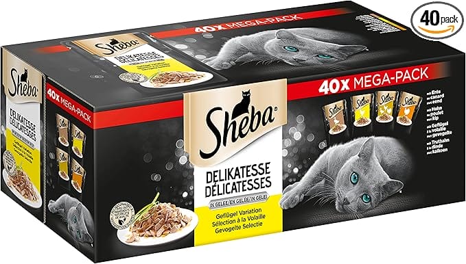 Sheba Katzennassfutter Delikatesse in Gelee 40 x 85 g – 41% Rabatt