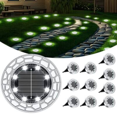 10 Solar-Bodenleuchten
