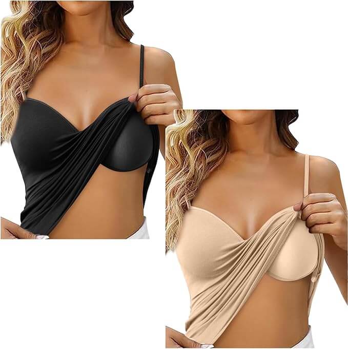 2er Pack Damen Tank Top mit BH aus Baumwolle – 50% Rabatt