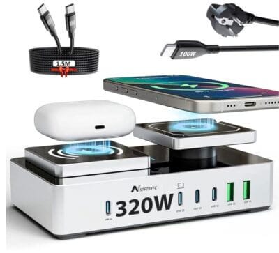 320W 8-in-1 USB-C Ladestation