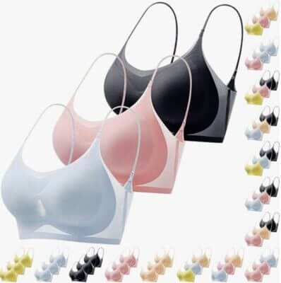 3er Pack BH Damen ohne Bügel