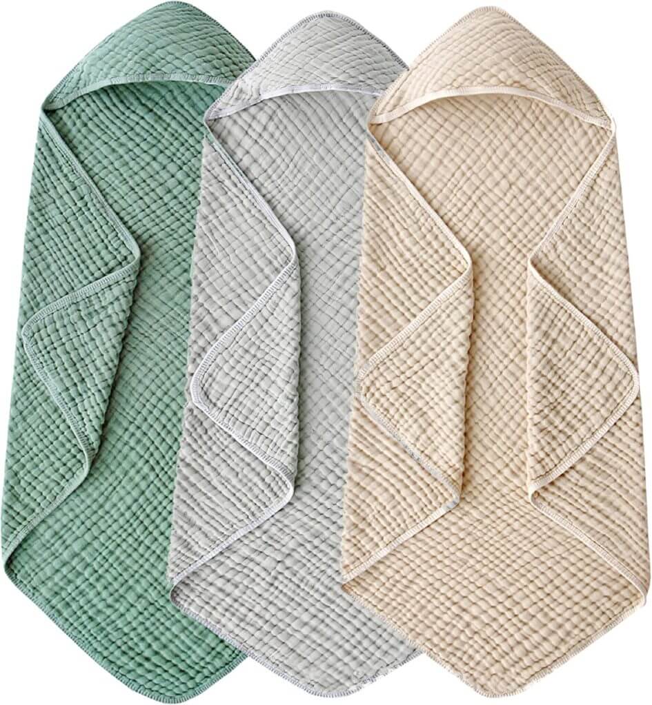 3er Set Baby Handtücher mit Kapuze – 50% Rabatt