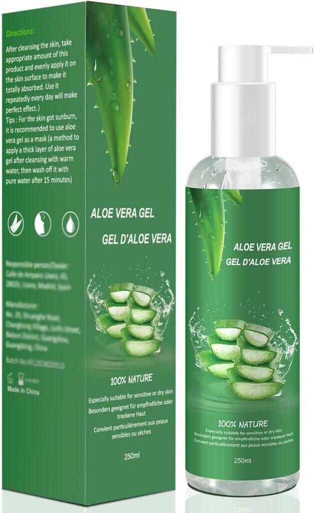 Kühlendes Aloe Vera Gel 100% Pur für Gesicht, Haare und Körper – 53% Rabatt
