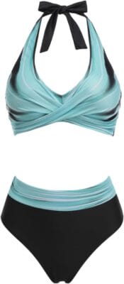 Zweiteiliger Bikini mit figurbetonendem Schnitt