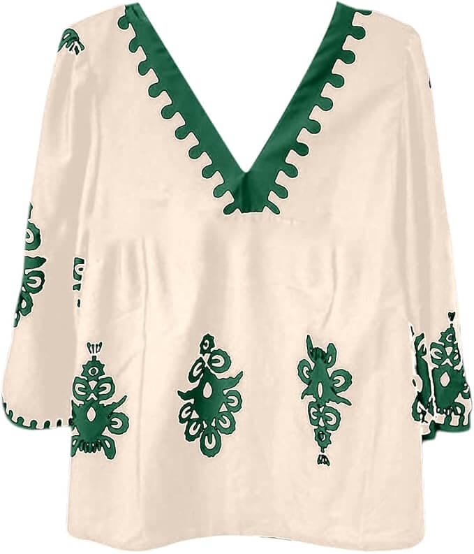 Damen Bluse mit Stickerei – 50% Rabatt