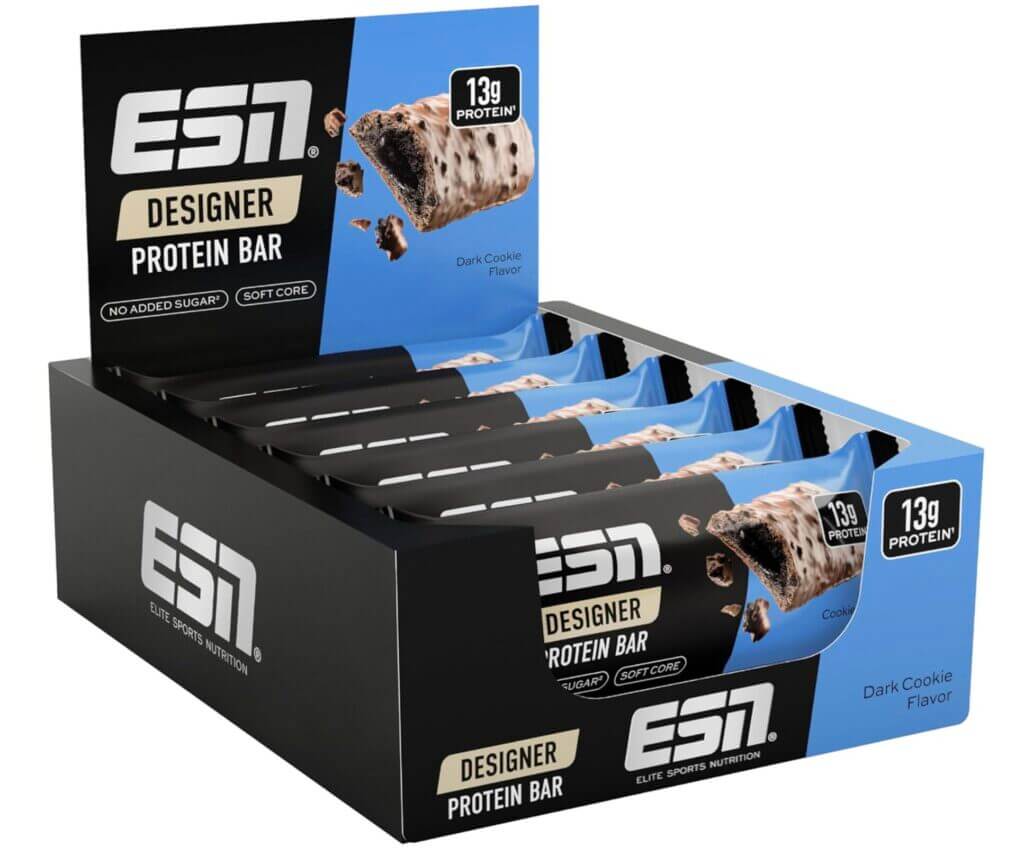 ESN Designer Bar Box in der Sorte Dark Cookie mit 12 Riegel – 30% Rabatt