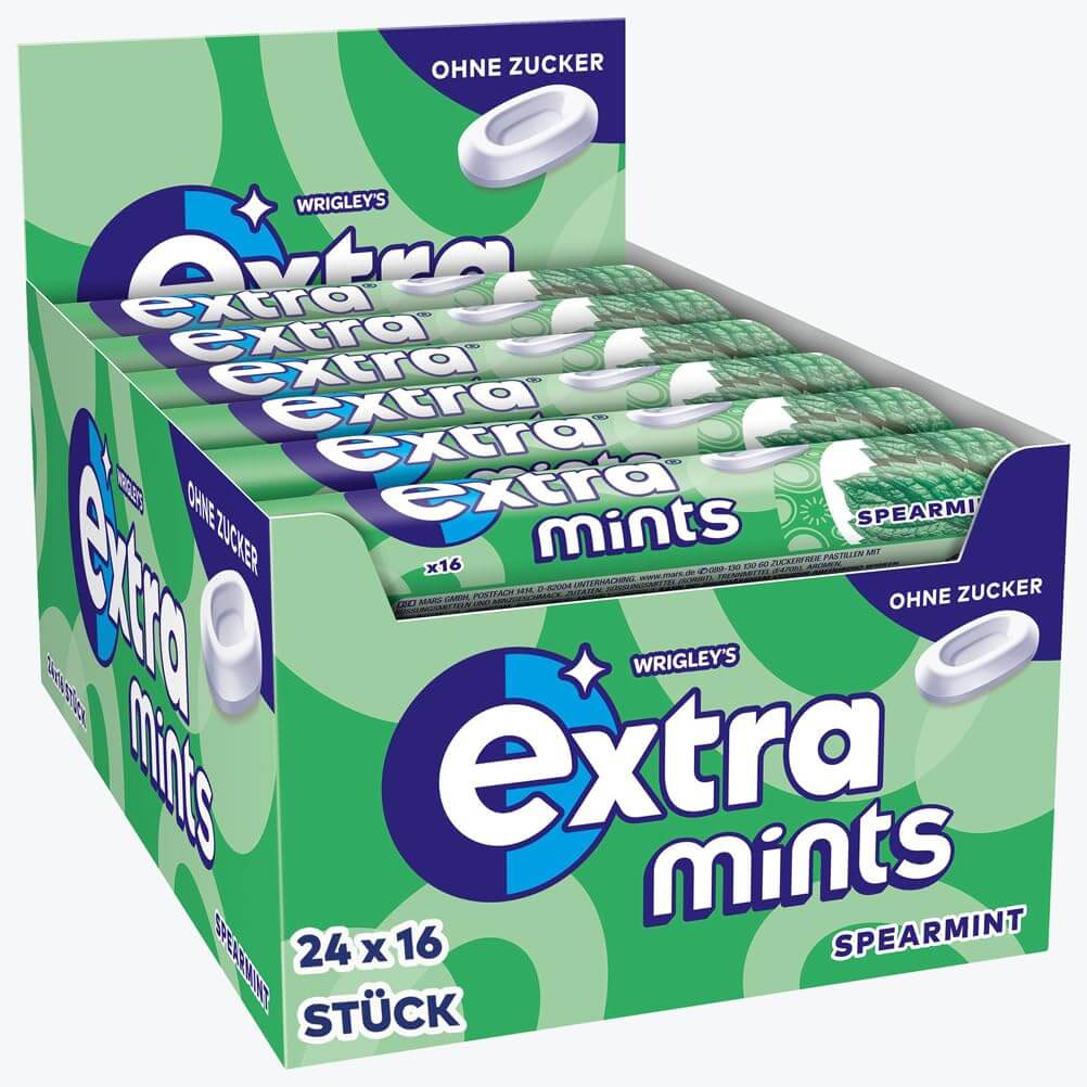 EXTRA Mints Spearmint, 24 x 16 Dragees – 26% Rabatt