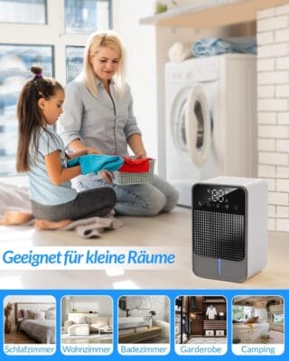 Entfernt überschüssige Feuchtigkeit leise und effizient aus Wohnräumen.

