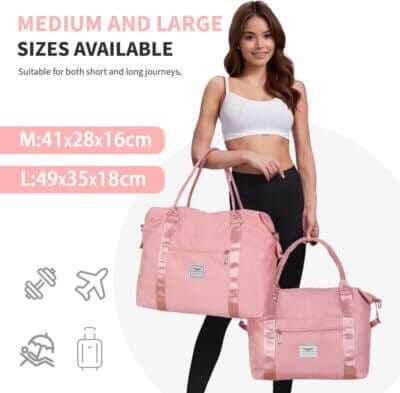 Leichte, wasserdichte Weekender Bag im Handgepäckformat für Damen.
