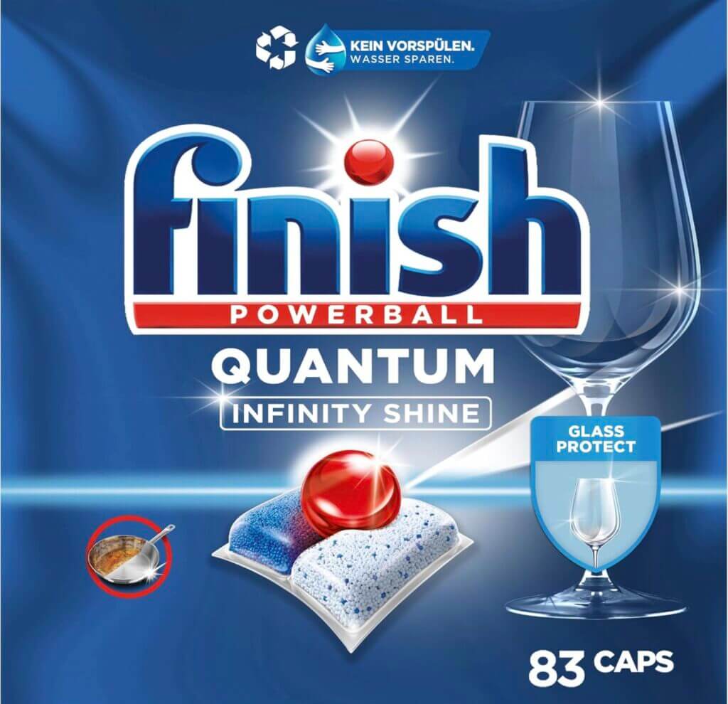 Finish Quantum Infinity Shine Spülmaschinentab 83 Stück – 25% Rabatt