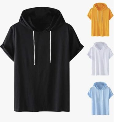 Herren Hoodie mit Kurzarm