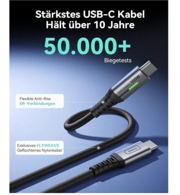 INIU USB C auf USB C Kabel Ladeleistung