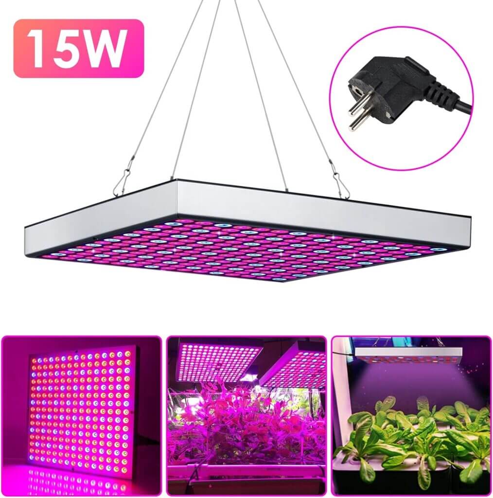 Jaxguom 1x15W Pflanzenlampe mit 225 roten und blauen LEDs – 30% Rabatt