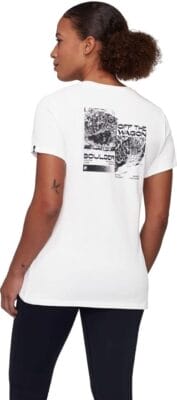 Leichtes Mammut Damen T-Shirt aus atmungsaktivem Materialmix mit hohem Baumwollanteil.
