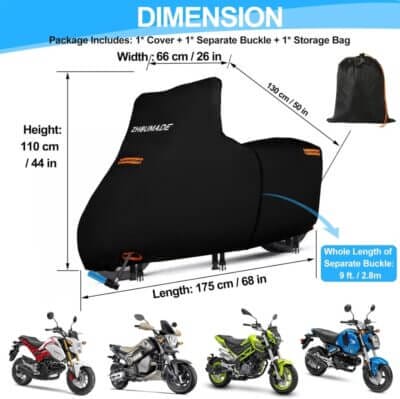 Robuste Abdeckung für Mopeds mit reflektierendem Streifen für bessere Sichtbarkeit